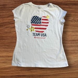 American Girl Team USA Heart Stars & Stripes T-shirt for Girl Only